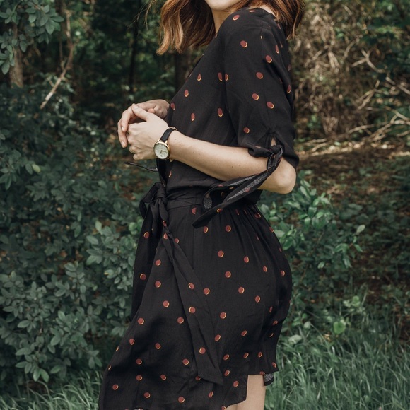 Floretta Wrap Dress - Black - Picture 7 of 7